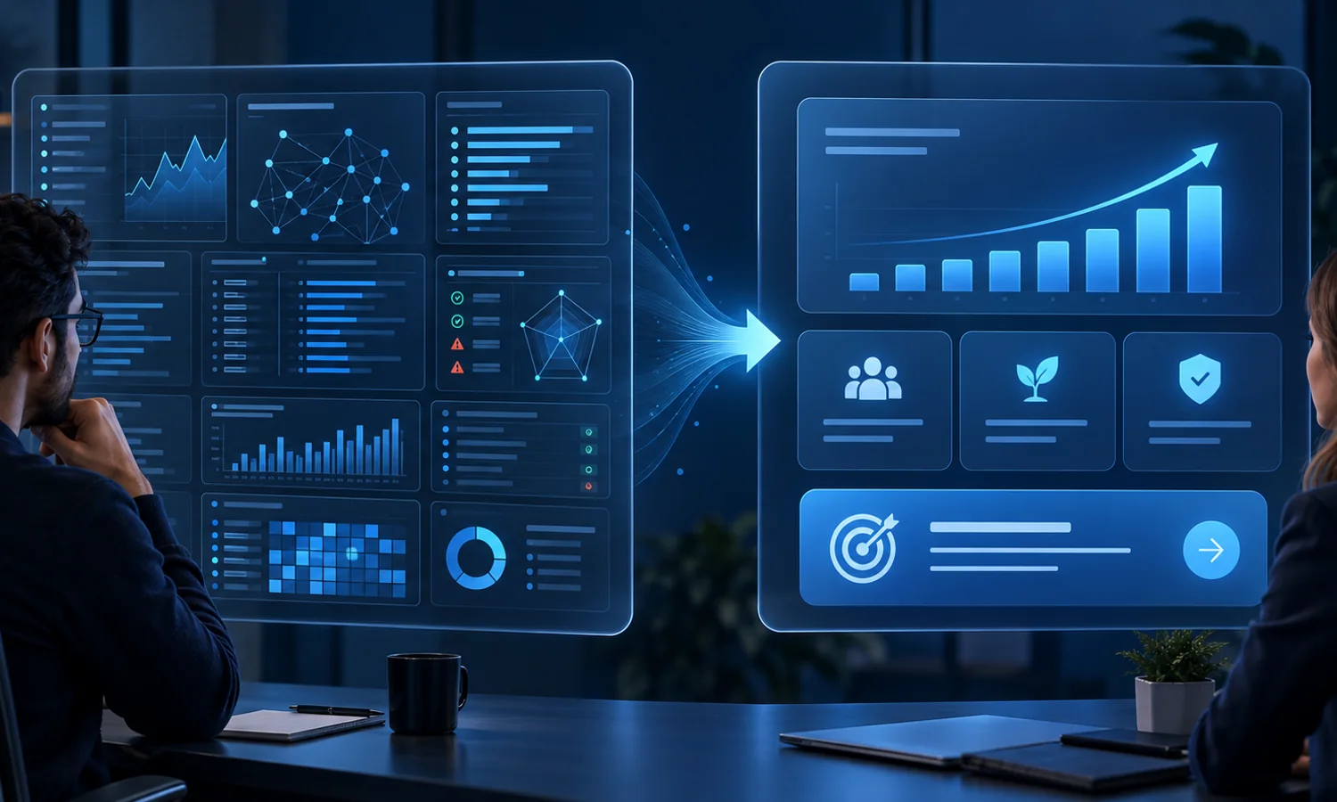 Comparison of agency internal SEO reporting detail and client-facing SEO report information
