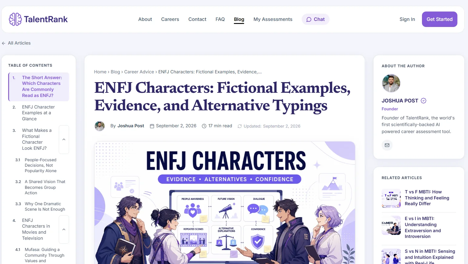 TalentRank website preview